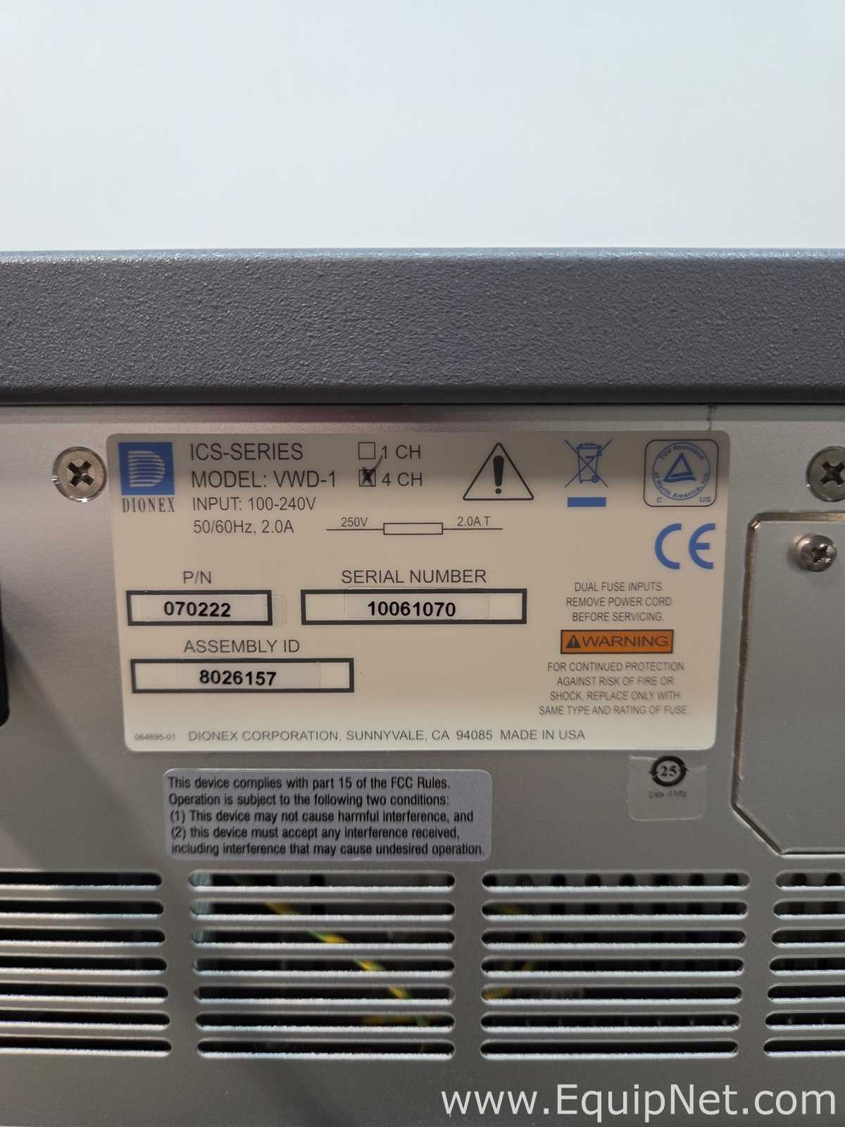 Cromatografía de Intercambio Iónico Dionex Corporation ICS 5000