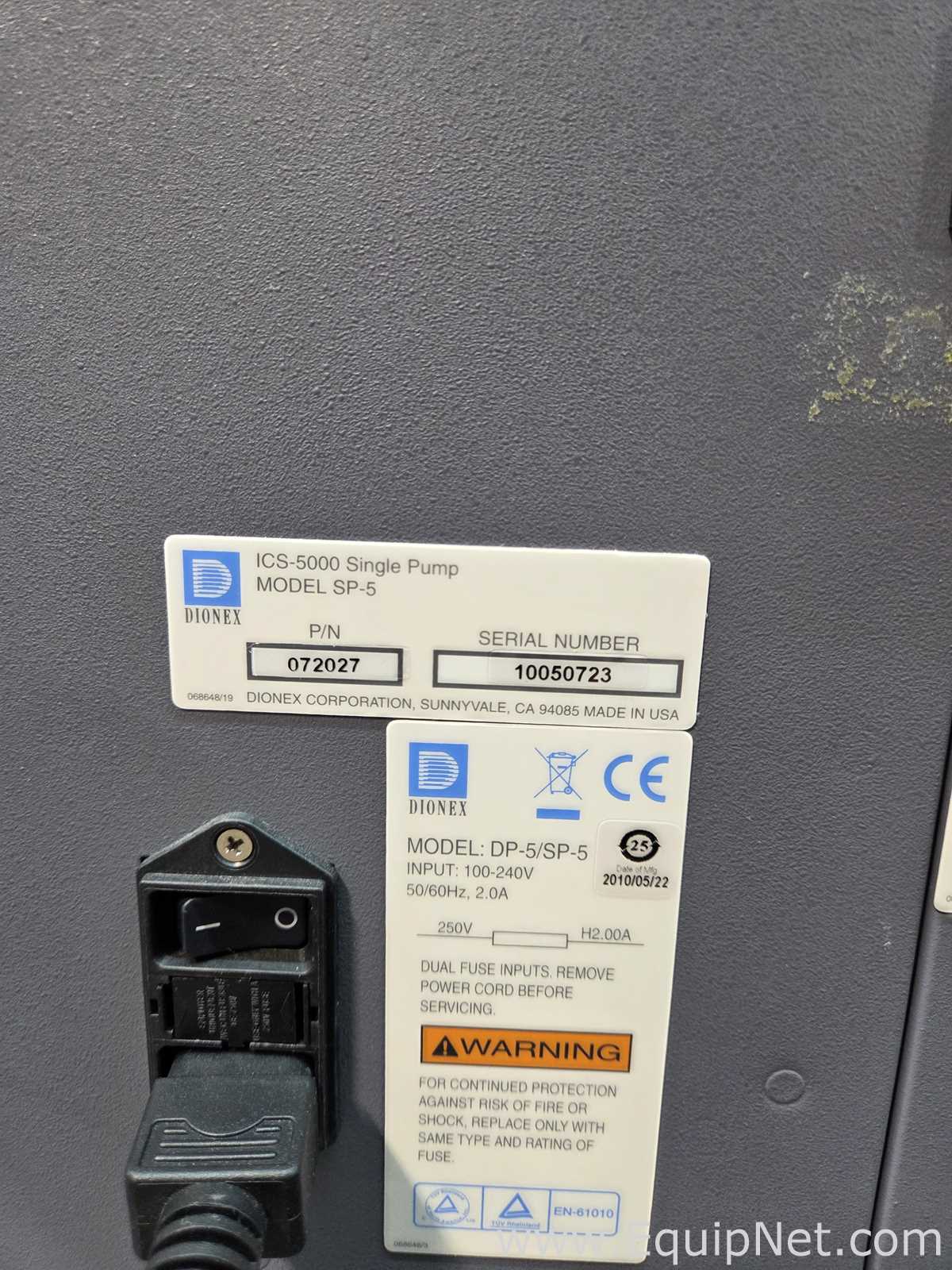 Cromatografía de Intercambio Iónico Dionex Corporation ICS 5000