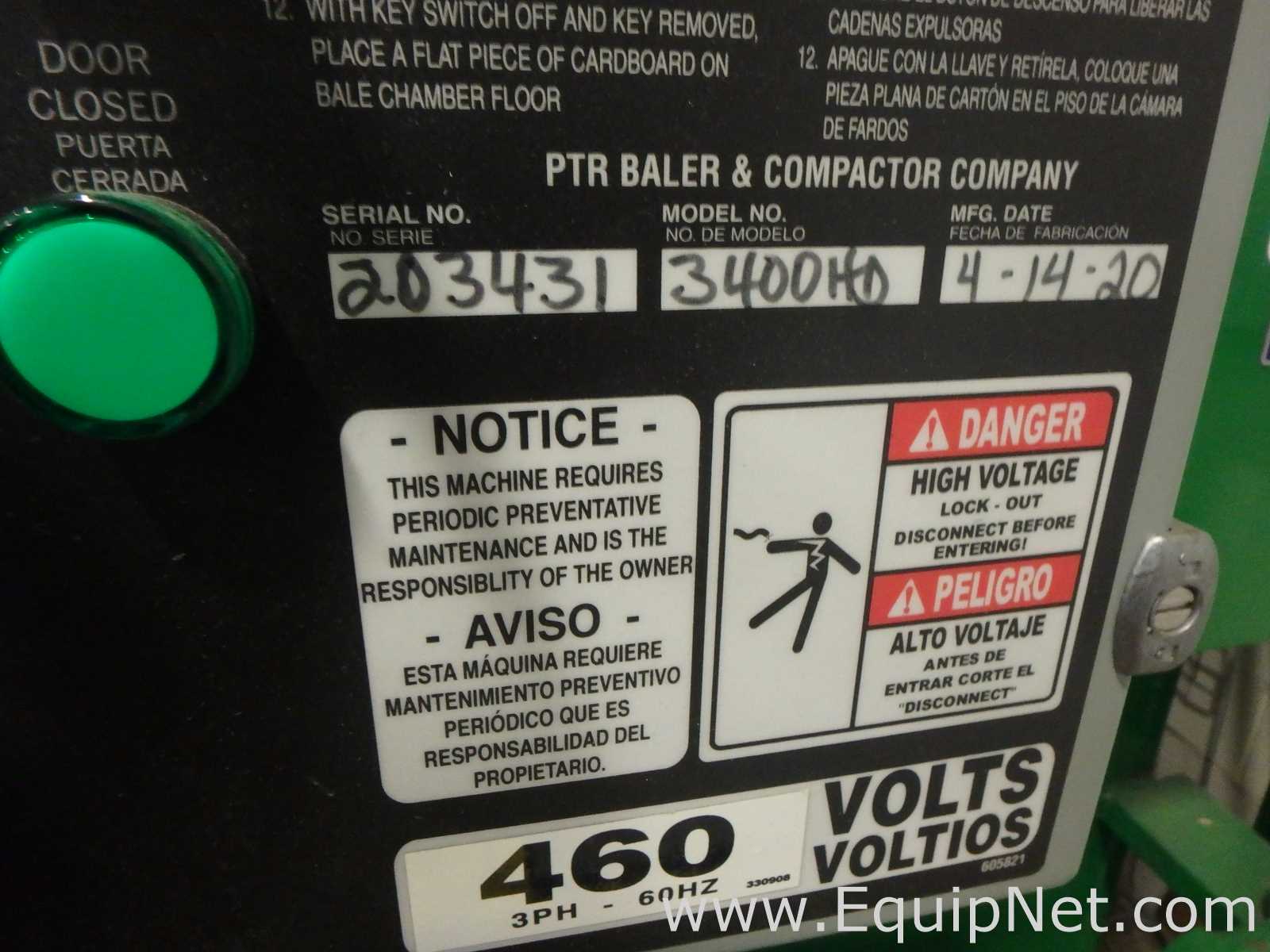 Enfardadeira PTR Baler and Compactor Company 3400HD