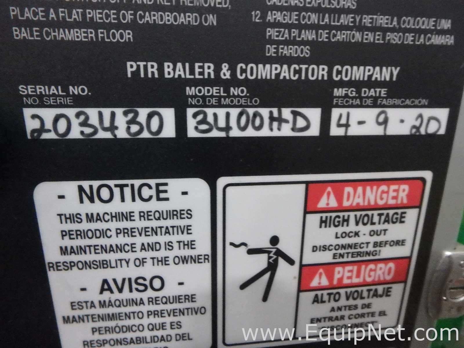 Enfardadeira PTR Baler and Compactor Company 3400HD