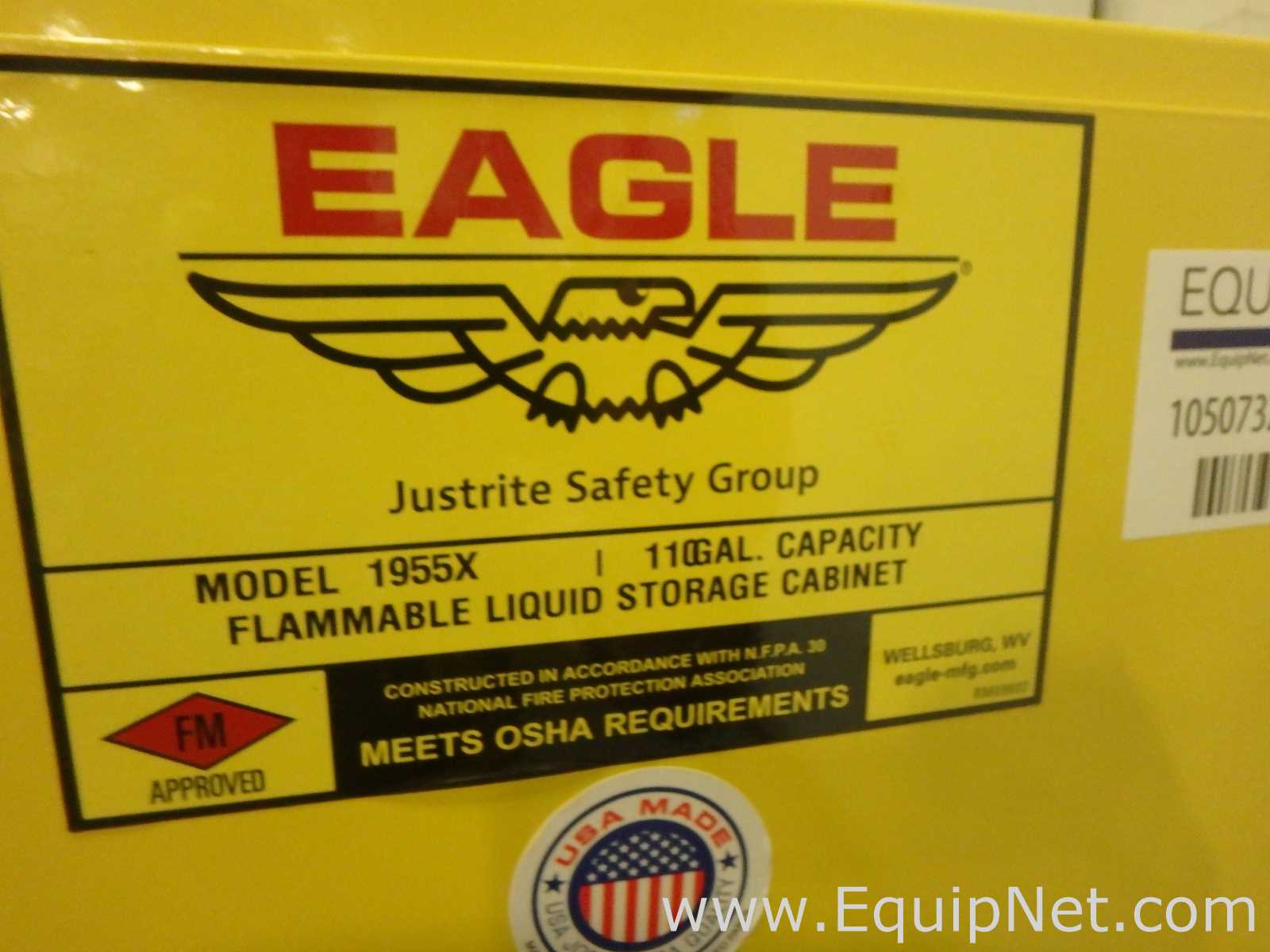 Eagle 1955X Flammable Storage Cabinet 110 Gal Capacity