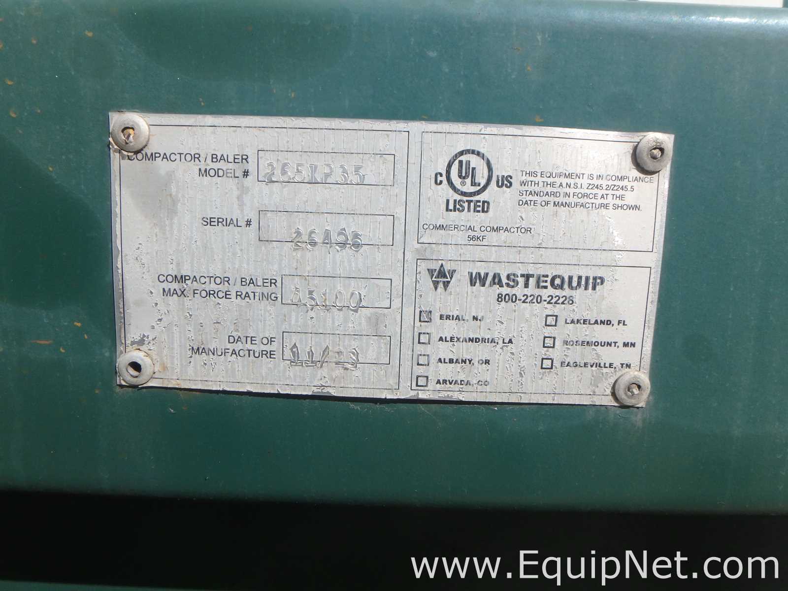 Enfardadeira Wastequip 265TP35