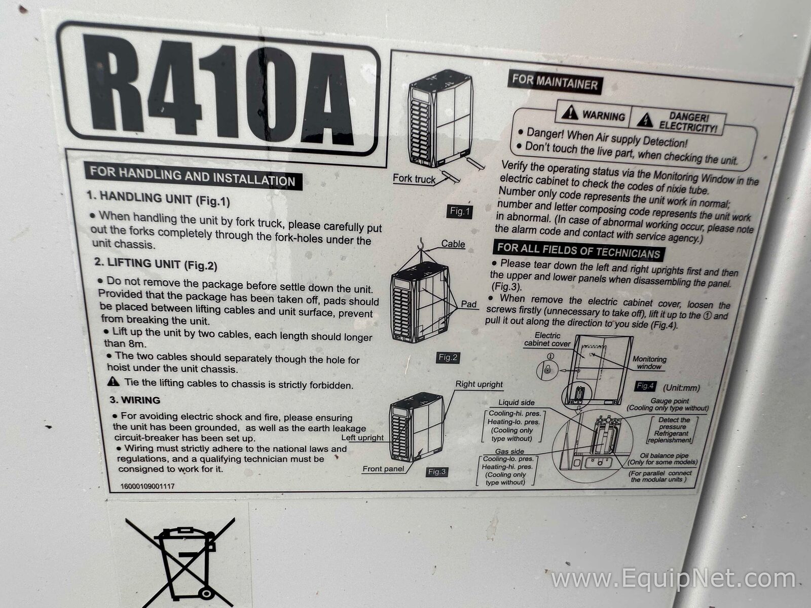 Unidade de Refrigeração/Ar-Condicionado Midea ELA240S4D-1Y