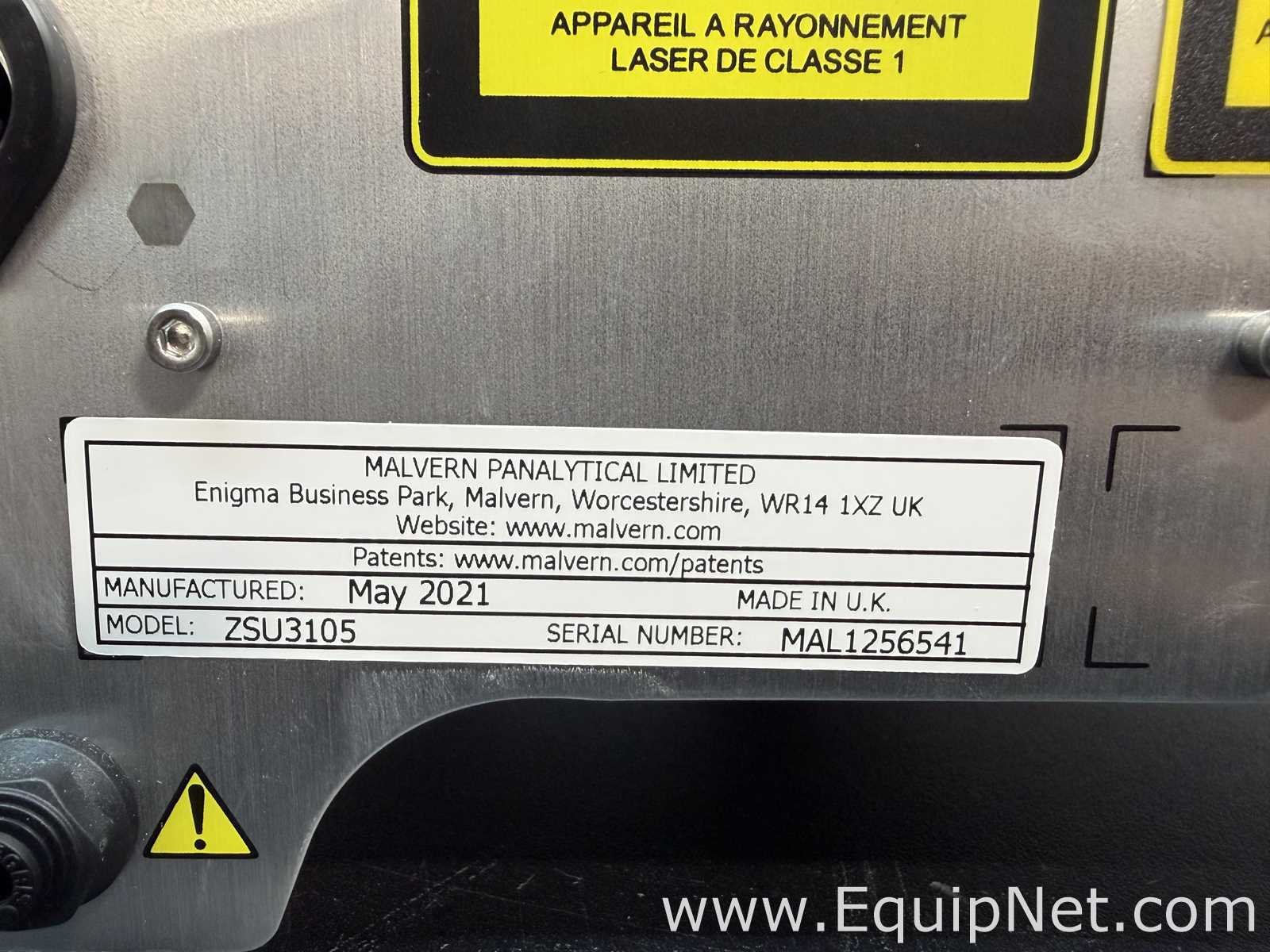 Malvern Panalytical ZSU3105 Particle Size and Zeta Potential Analyzer