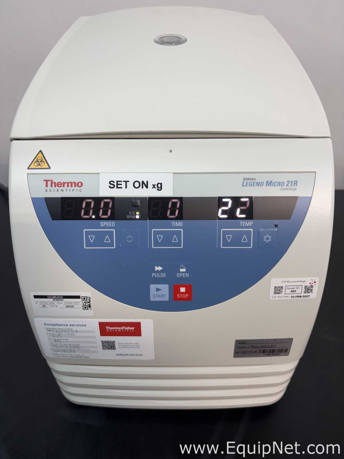 Lot of 2 Thermo Scientific Sorvall Legend Micro 21R Laboratory Centrifuges