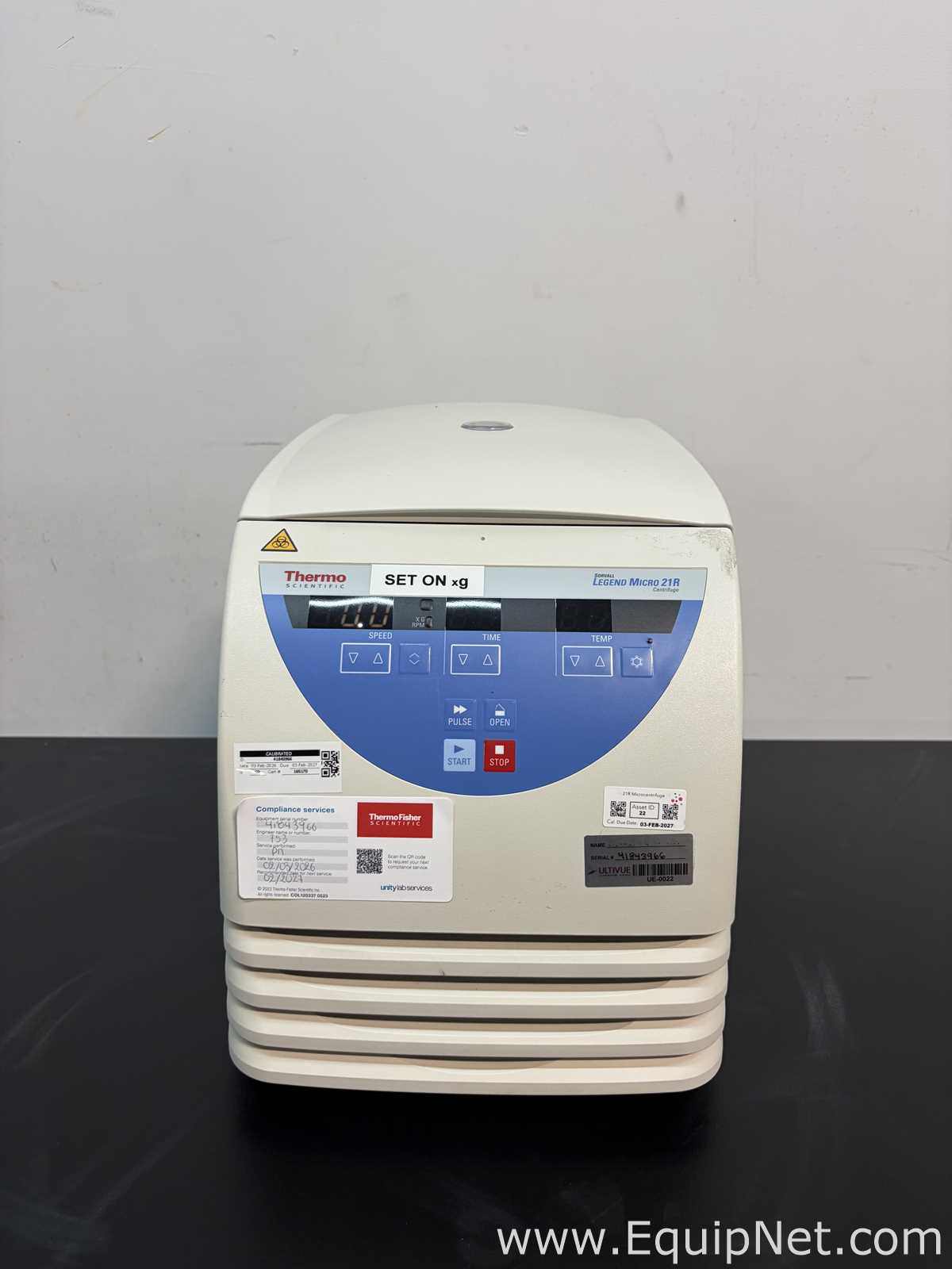 Lot of 2 Thermo Scientific Sorvall Legend Micro 21R Laboratory Centrifuges
