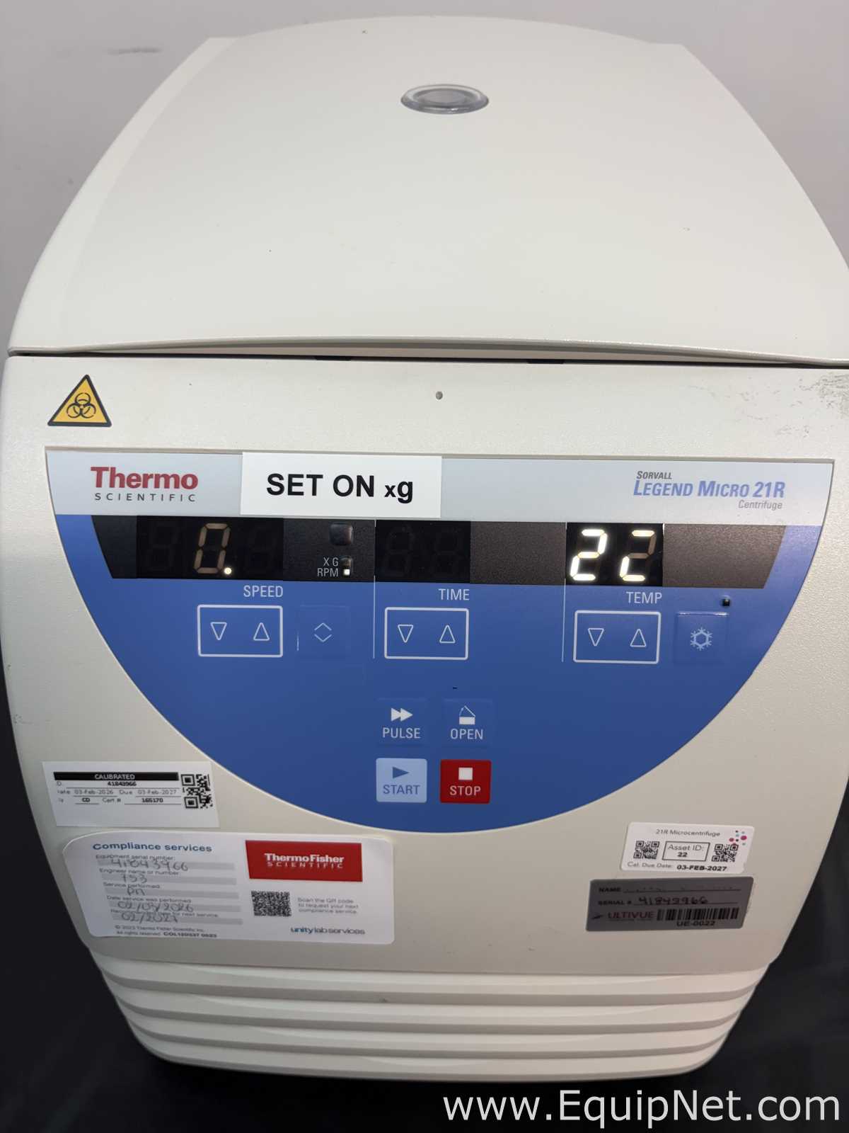 Lot of 2 Thermo Scientific Sorvall Legend Micro 21R Laboratory Centrifuges