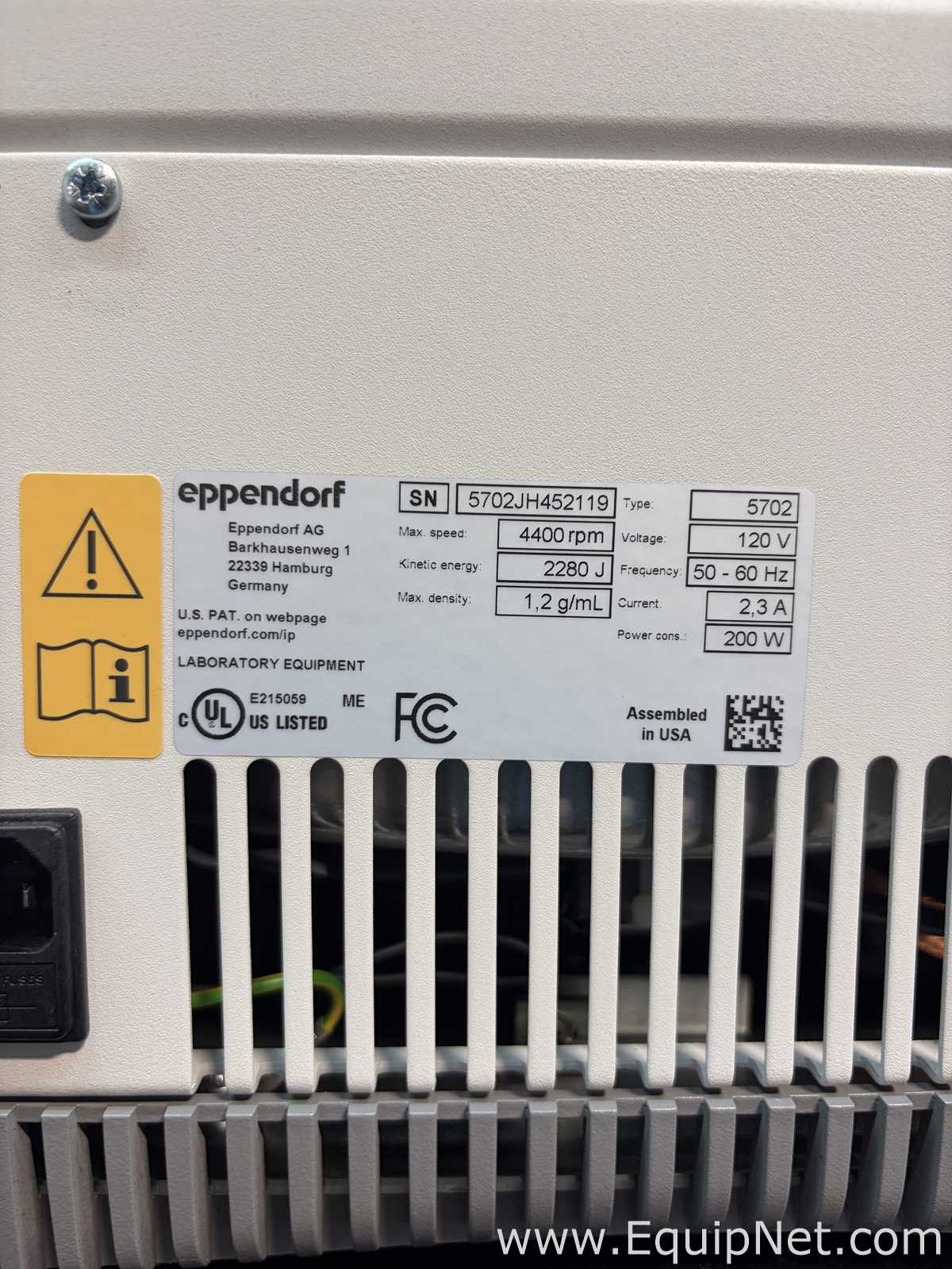 Los aus 2 Laborzentrifuge Eppendorf 5702