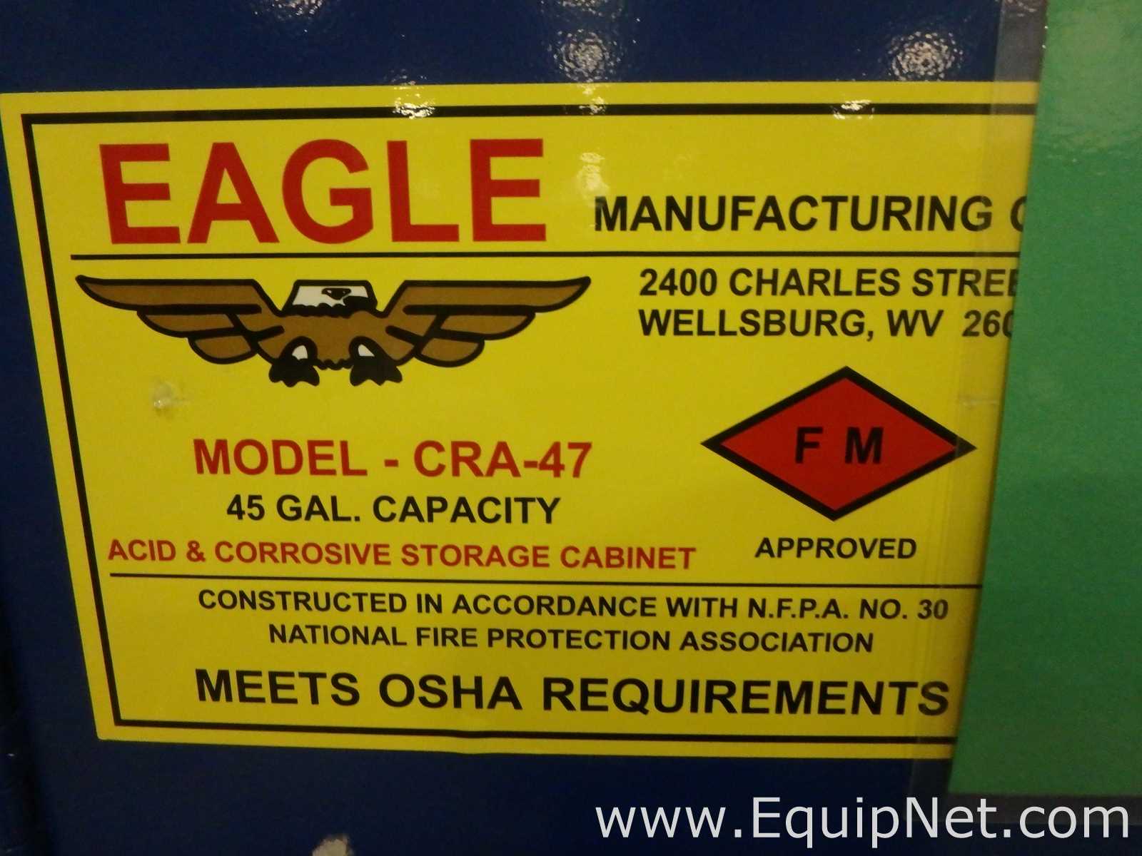 Gabinete de Almacenamiento Eagle Manufacturing Co CRA-45.  45 Galones