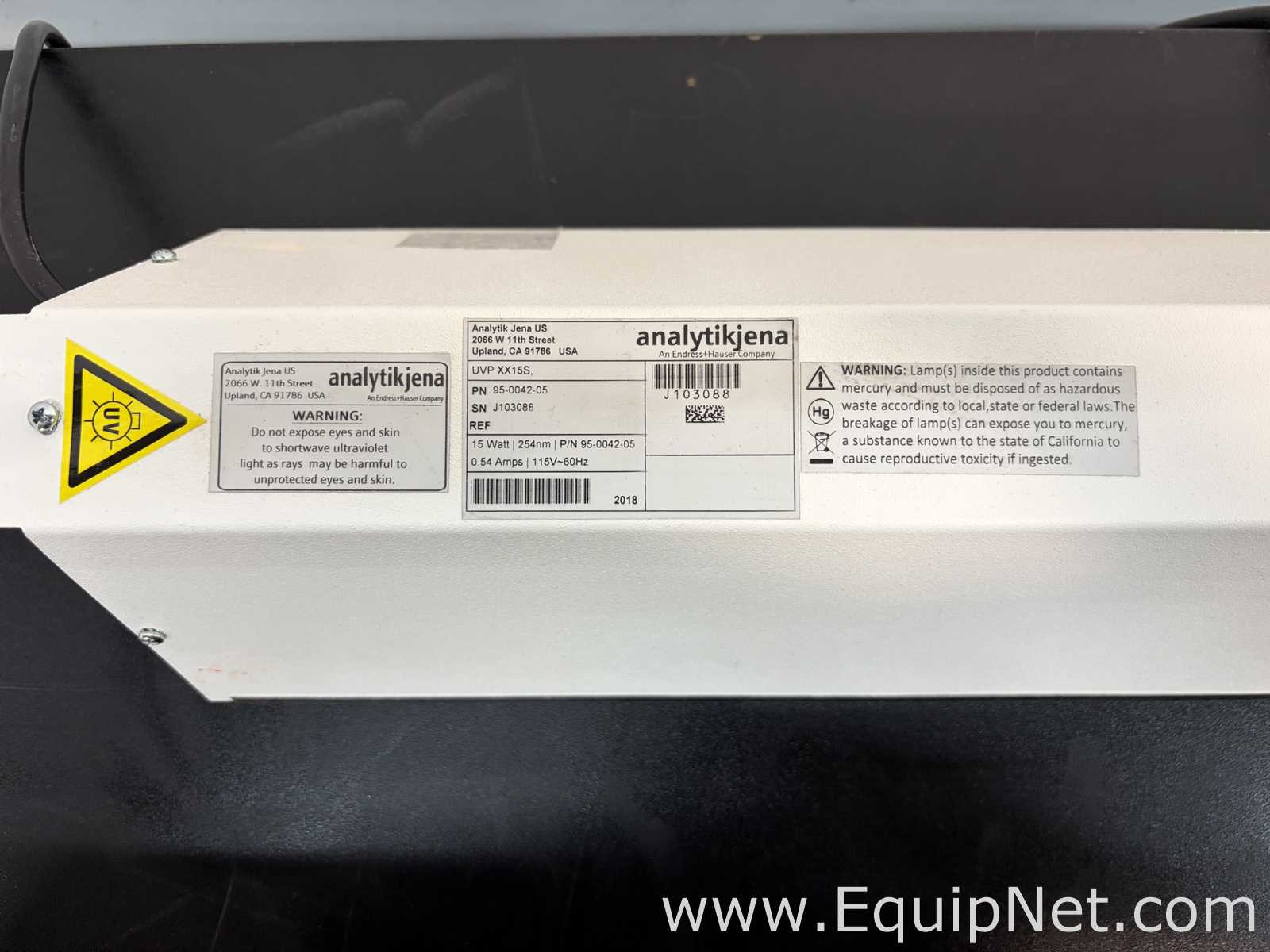 Lote de  Fuente de Iluminación- Forense Analytik Jena US UVP XX15S