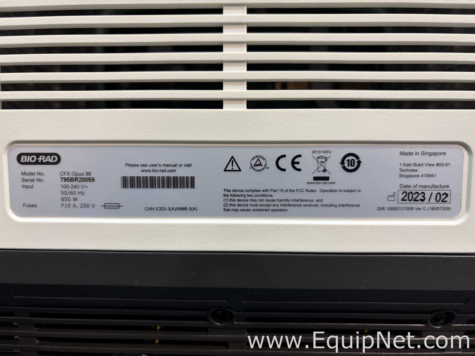 PCR y Termociclador Bio-Rad CFX Opus 96