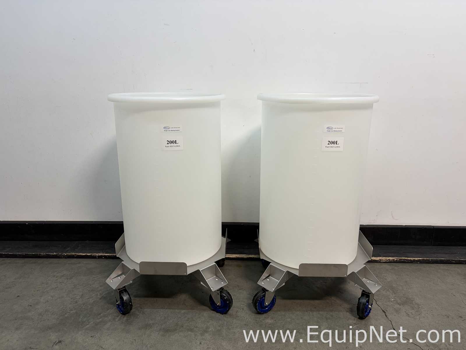 Lot of 2 Pall RSTA200A 200L Single Use Mixing Containers