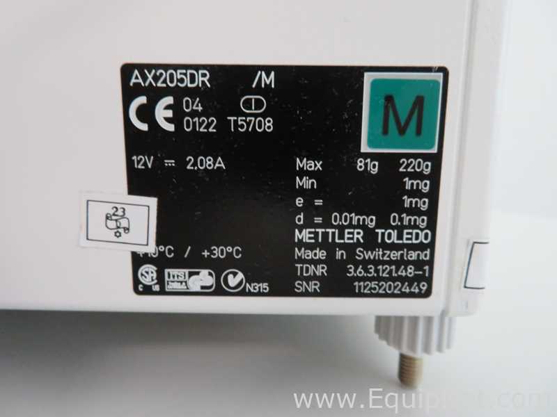 Báscula Mettler Toledo AX205 Delta Range