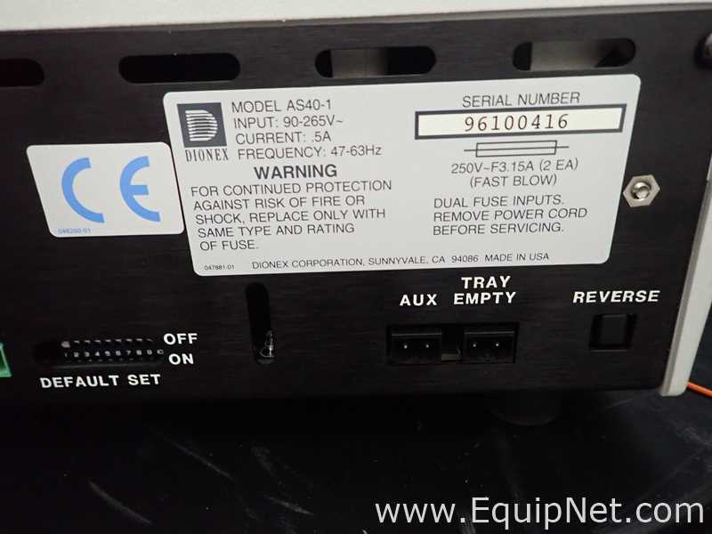 Dionex HPLC with ED40-1 Electrochemical Detector