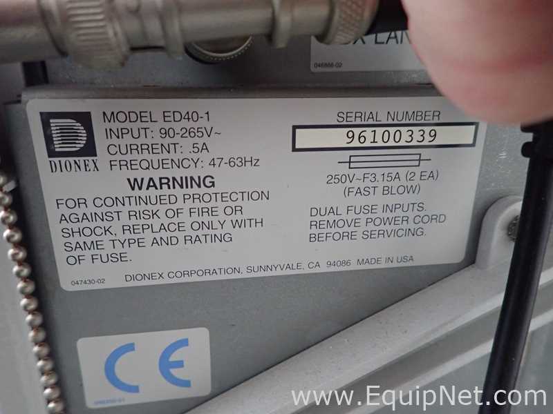 Dionex HPLC with ED40-1 Electrochemical Detector