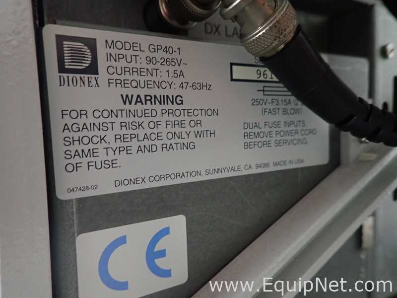Dionex HPLC with ED40-1 Electrochemical Detector