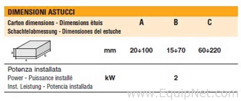 TGM Tecnomachines s.r.l BOX 90 Horizontal Cartoner