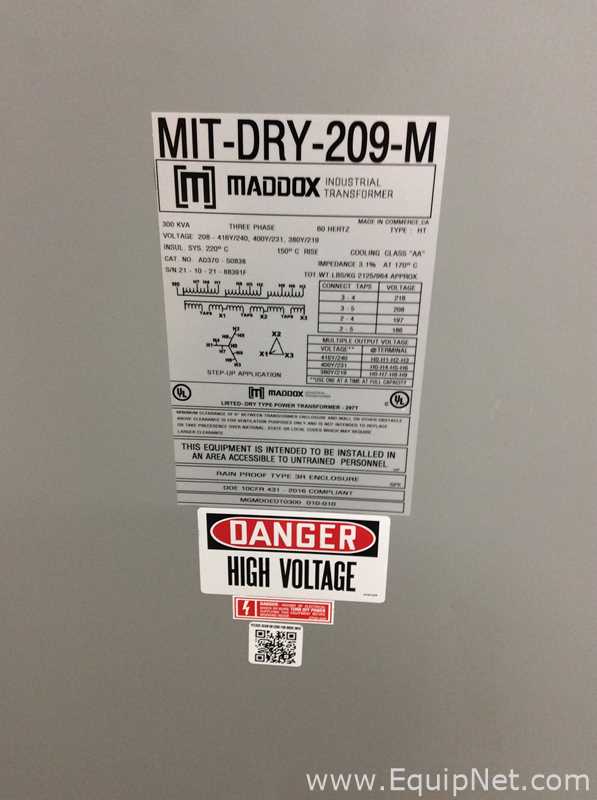 Maddox Industrial Transformer MIT-DRY-209-M
