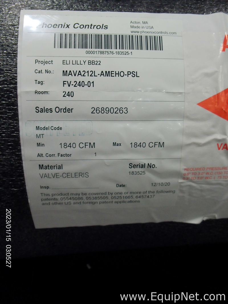 lote de  2 Válvula Phoenix Controls N/A