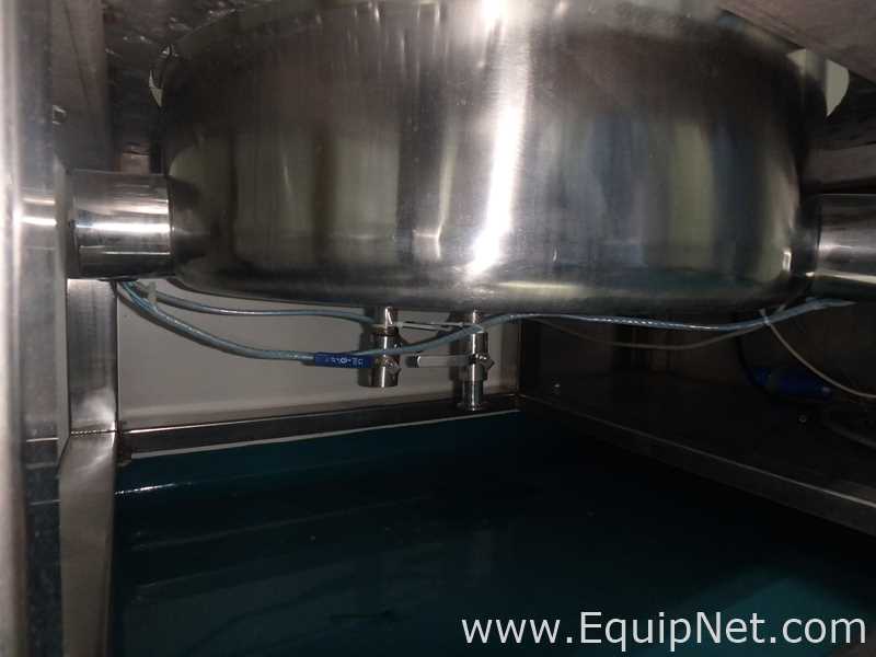 Portable Stainless Steel Vertical Mixing Tank Capacity 120 L with Agitator on Top