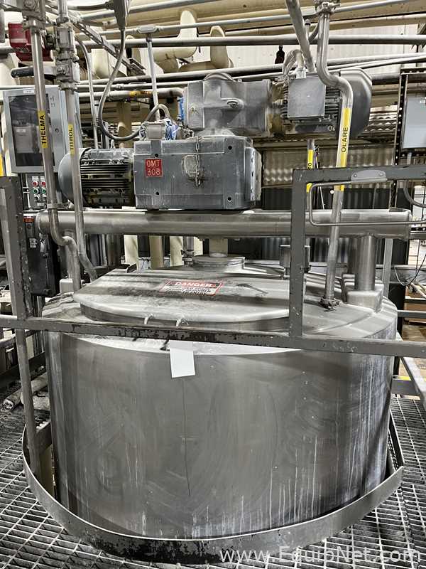 FeldMeier Stainless Steel 1500 Gallon Jacketed and Agitated Processor Tank