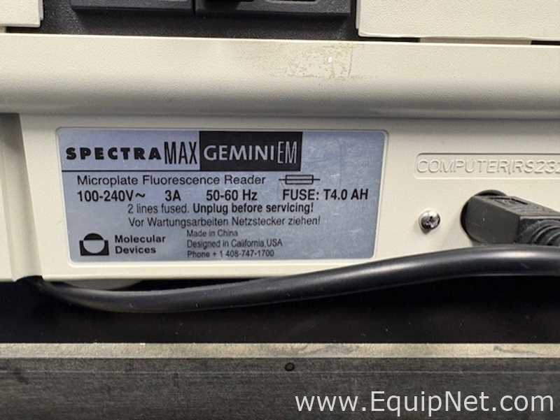 Leitor de MicroPlaca Molecular Devices Spectra MAX GeminiEM