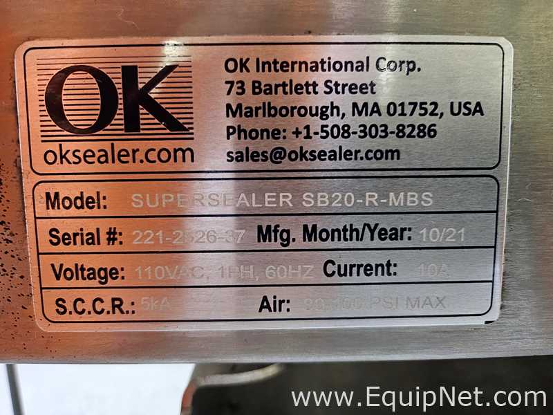 OK Sealer Superealer SB20-R-MBS Sealer