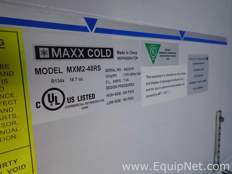 Thermo Fisher Scientific MXM2-48RS Double Glassdoor Refrigerator