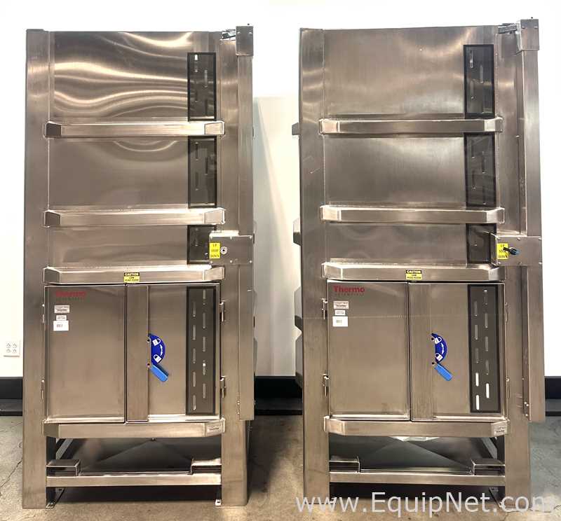 Lot Of 2 Thermo Fisher Scientific 2000L Hyperforma Smartainer Bin 316 SST
