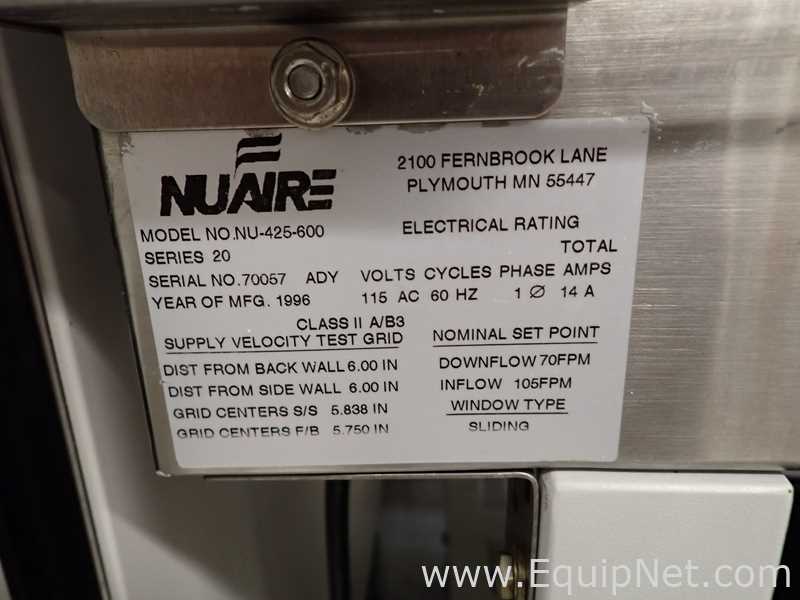 Cabina de Seguridad Biológica Nuaire Inc. NU-425-600