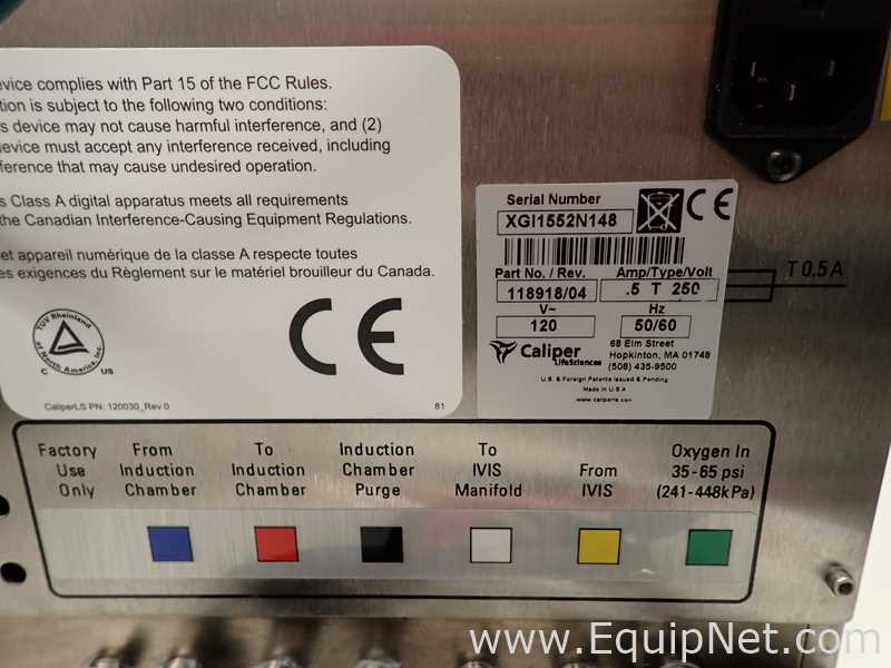 Sistema para Anestesia Caliper Life Sciences XGI-8