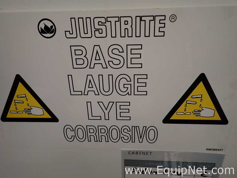 Lot of 2 JustRite Acid and  Chemical Cabinets