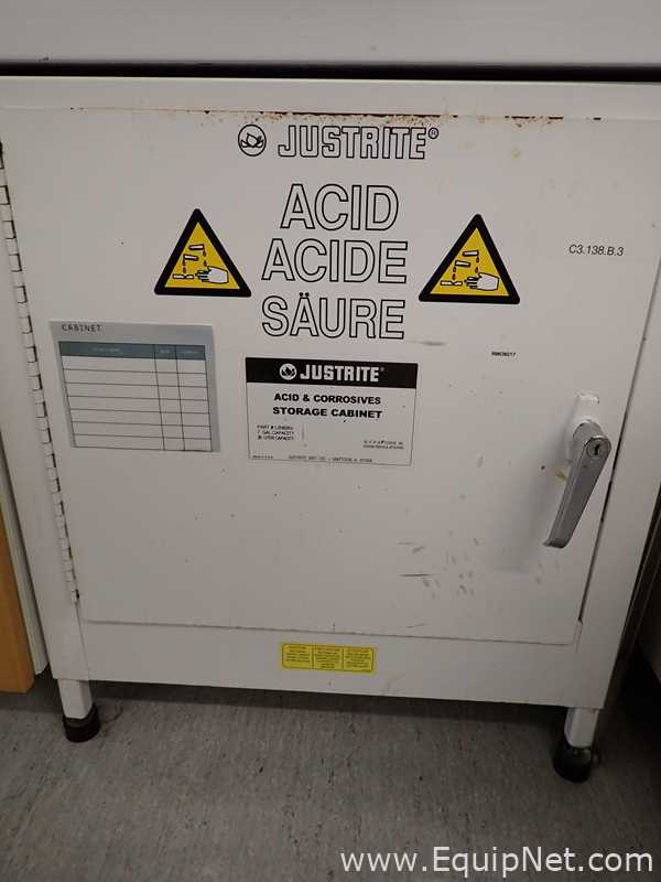 Lot of 2 JustRite Acid and  Chemical Cabinets
