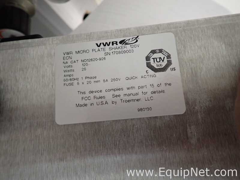 Lot of 2 VWR Micro Plate Orbital Shaker