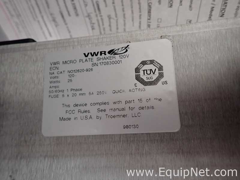 Lot of 2 VWR Micro Plate Orbital Shaker