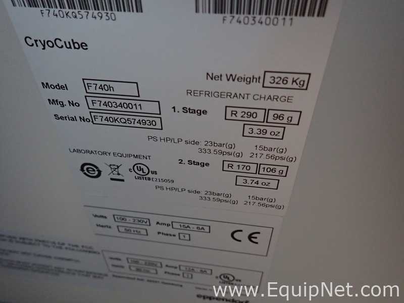 Eppendorf F740h Cryocube Freezer