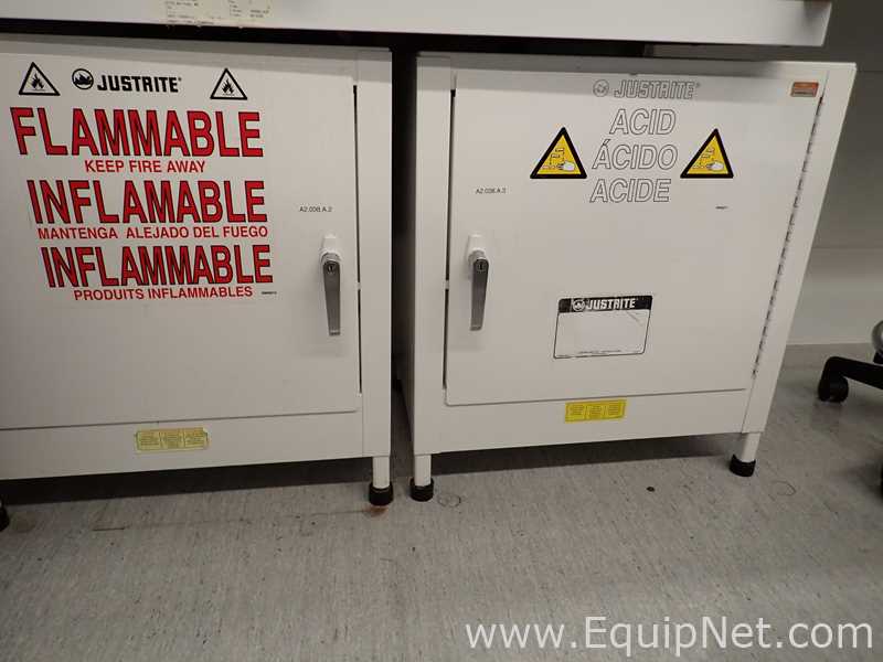 Lote de 2 Gabinetes de Almacenamiento de Inflamables JustRite Requisitos de aire 7 GALS