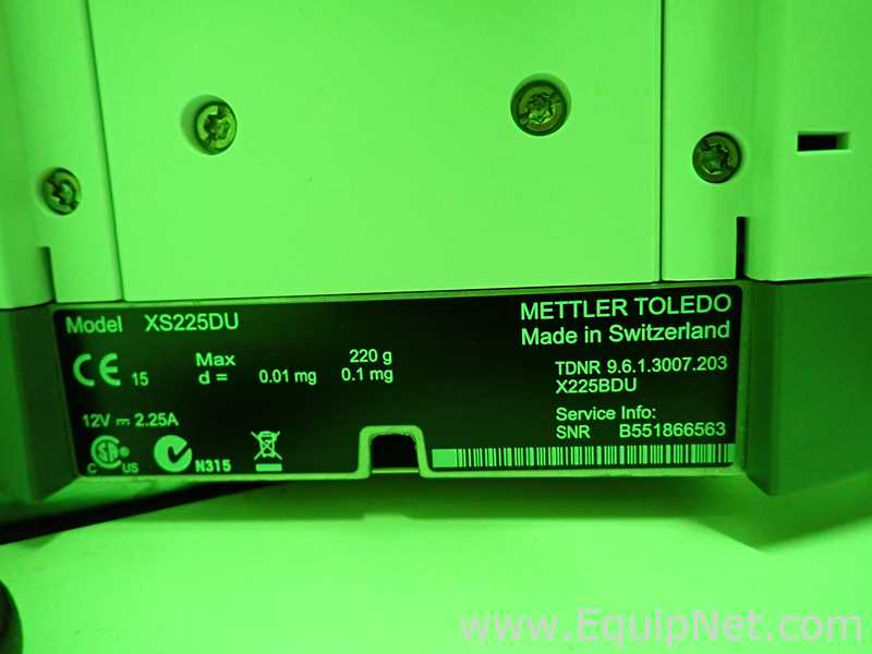 Mettler Toledo XS225DU Dual Range Balance