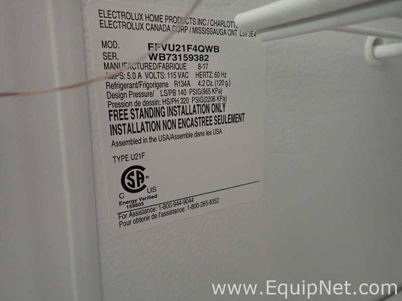 Frigidaire FFVU21F4QWB Freezer