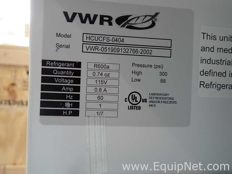 Lot of 2 VWR HCUCFS-0404 Undercounter Refrigerator