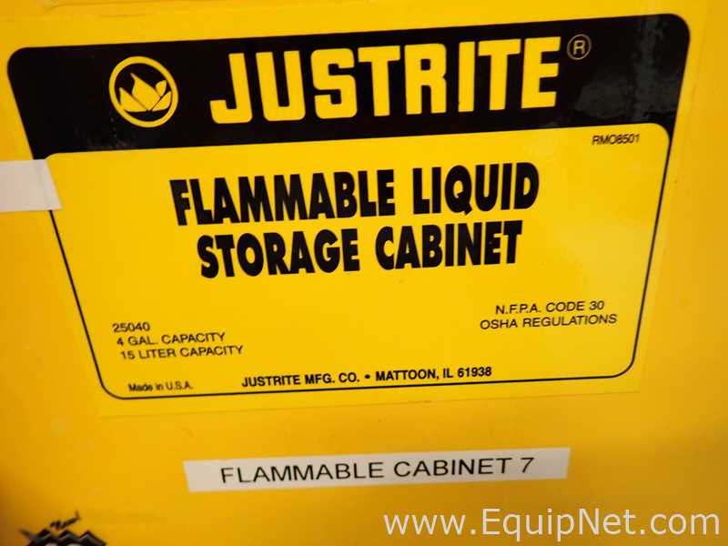 Justrite 4 Gallon Flammable Storage Cabinet