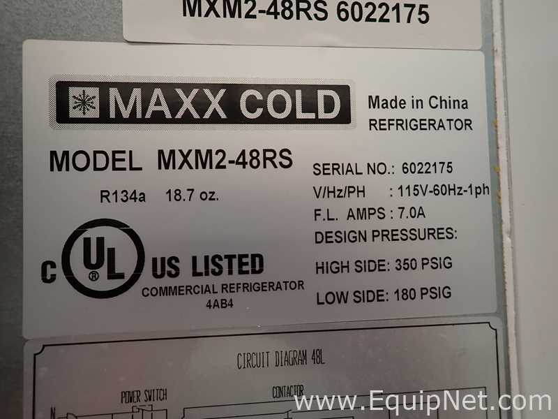 Maxx Cold MXM2-48RS Double Glass Door Refrigerator