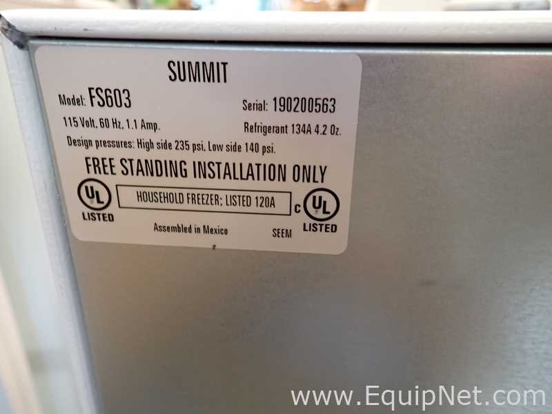 Summit FS603 Undercounter Freezer