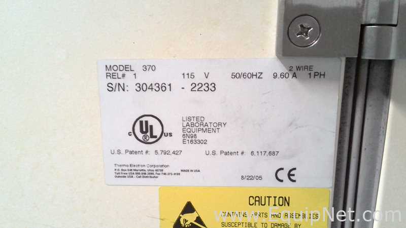 Thermo Electron Corporation 370 Steri-Cycle CO2 Double Stack Incubators