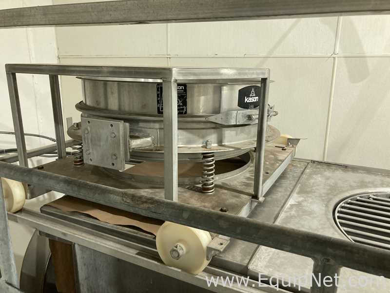62 Cu. Ft. Sanitary Stainless Steel Double Ribbon Blender With 30 Inch Kason Screener