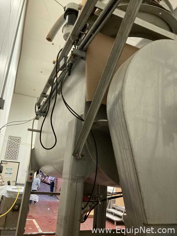 62 Cu. Ft. Sanitary Stainless Steel Double Ribbon Blender With 30 Inch Kason Screener