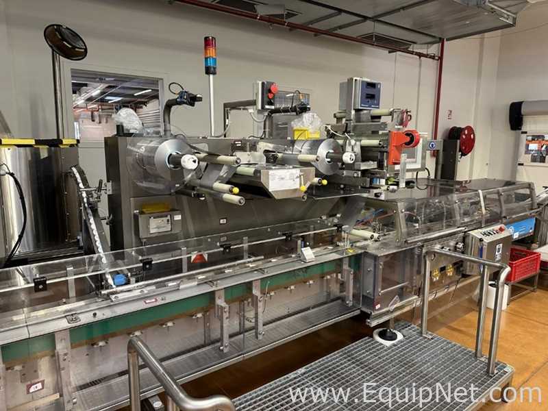 SIG Schweizerische HSL Sachet Filling and Sealing Machine with UHLMANN C2205 Cartoner