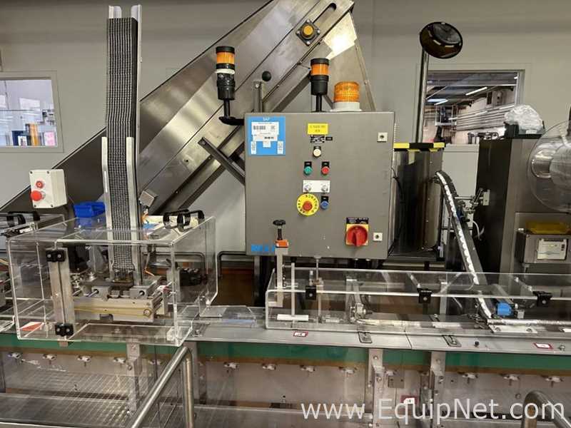 SIG Schweizerische HSL Sachet Filling and Sealing Machine with UHLMANN C2205 Cartoner
