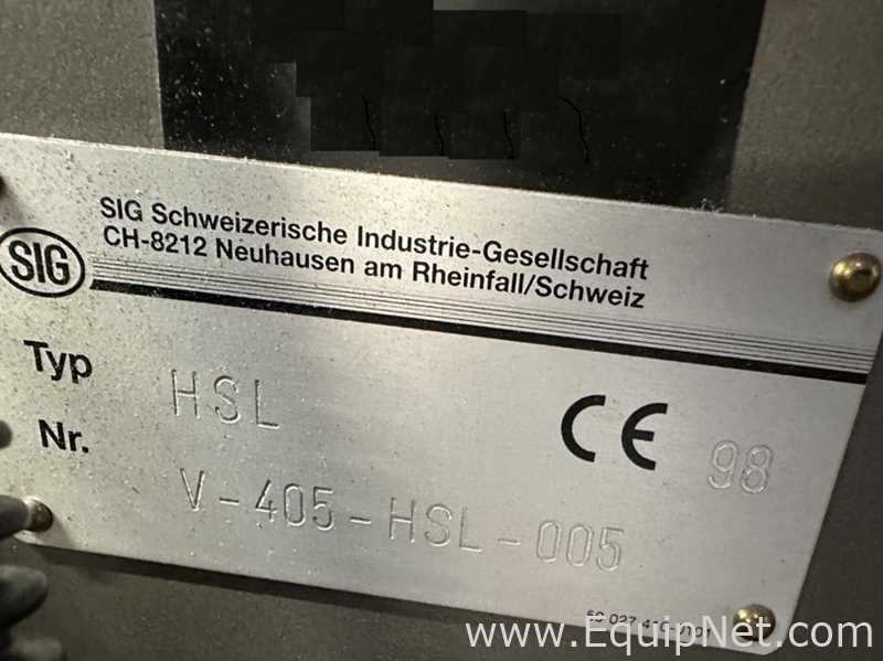 SIG Schweizerische HSL Sachet Filling and Sealing Machine with UHLMANN C2205 Cartoner