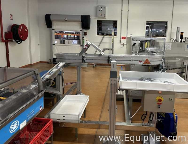 SIG Schweizerische HSL Sachet Filling and Sealing Machine with UHLMANN C2205 Cartoner